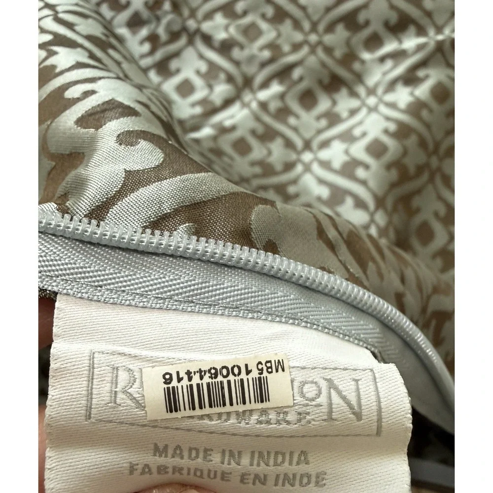 Restoration Hardware Pillow Sham Cover 100% Silk No Insert Cover Only 19x19 Flaw